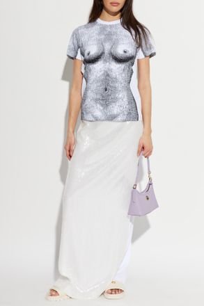 Moschino Skirt With A Slit, Womens, White