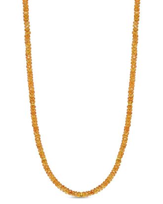 Jewelmak 14K 69.00 Ct. Tw. Orange Sapphire Necklace