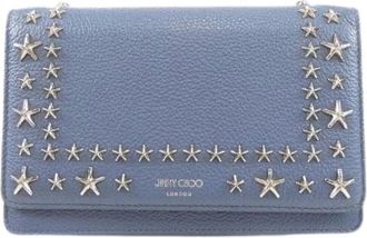Jimmy Choo London Pre-owned Cross Body Bags, female, Blue, Size: ONE SIZE Pre-owned Leather Cross Body Bag