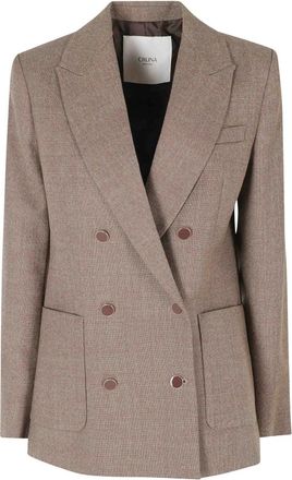 Cruna Zoe Blazer - Dames - Blazers - Bruin - S - Wol - Jassen