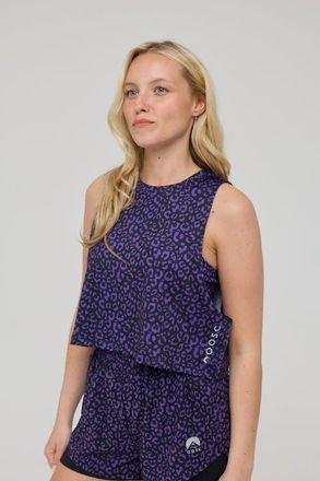 OOSC Infinite Cropped Tank Top - Purple Leopard at Nordstrom, Size X-Small P Uk