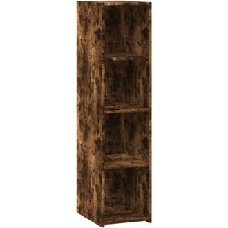vidaXL Vidaxl - Aparador alto madera de ingeniería roble ahumado 30x41x124 cm