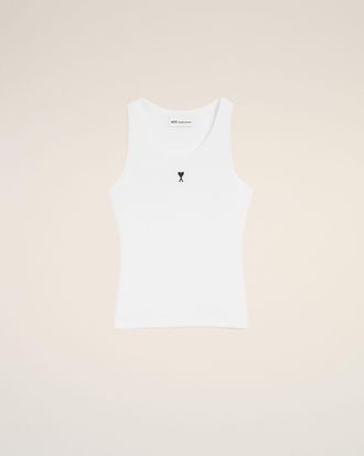 Ami White Cotton Ami De Coeur Tanktop White - XXL - for Women