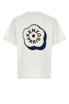 Kenzo Mens White Cotton Oversize T-Shirt Exterior