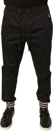 Dolce & Gabbana Black Cotton Stretch Jogger SweatMens Mens Pants