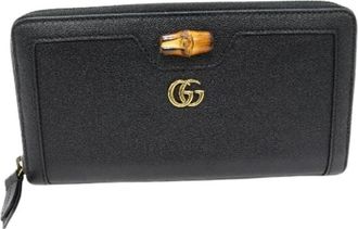 Gucci Pre-owned Wallets, female, Black, Size: ONE SIZE Pre-owned Leather Wallet