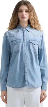 Replay Mujer, Blusas y Camisas, Azul, Talla: L