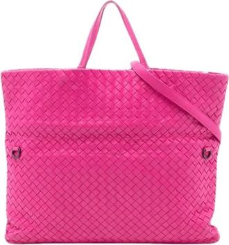 Bottega Veneta Pre-owned Tote Bags, female, Pink, Size: ONE SIZE Pre-owned Leather Tote