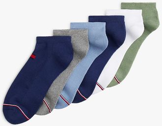 Tommy Hilfiger Mens Ankle Sock 6-Pack - Multi