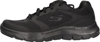 Skechers Mens Flex Advantage 4.0 Sneaker, Black Leather Mesh Pu Black Trim, 5.5 UK