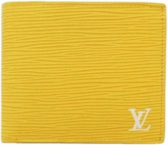 Louis Vuitton Pre-owned Stoffen Portemonnee - unisex - Vintage Accessoires - Geel - ONE Size - Vintage