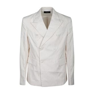 Amiri Striped Summer Blazer - male - Amiri - Blazers - Beige - L - Jackets