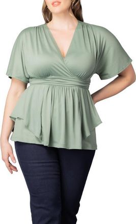 Kiyonna Promenade Top in Sage at Nordstrom, Size 4X