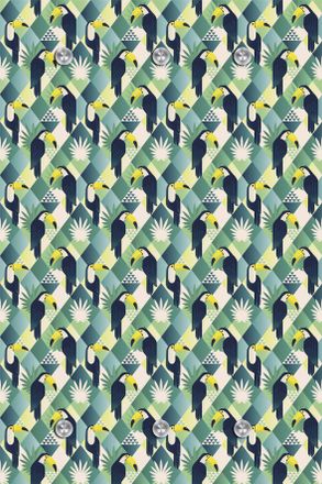 Queence Garderobenleiste »Papagei« mit 6 Haken, 80 x 120 cm