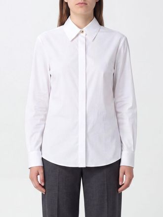 Sportmax Camicia slim fit in cotone con abbottonatura nascosta