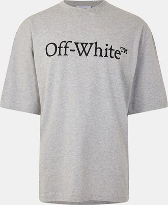 Off-white Mens Bkish Lettering Regular Fit T-Shirt - Grey/Multi - Size: 40
