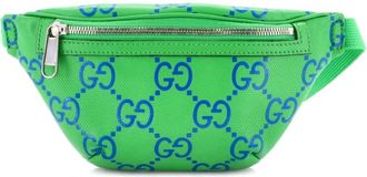 Gucci GG Embossed Perforated Leather Small belt bag - Blauw