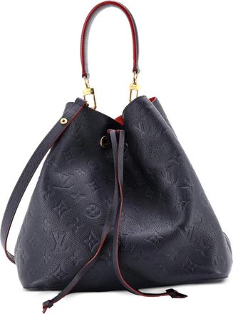 Louis Vuitton NeoNoe handtas leren MM bucket-tas met monogram-print - Blauw