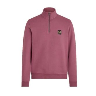 Belstaff Sweatshirt met rits - Heren - Sweatshirts & Hoodies - Rood - Maat: 2XL Katoen