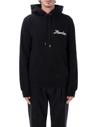 Lanvin Black Logo-Embroidered Hoodie