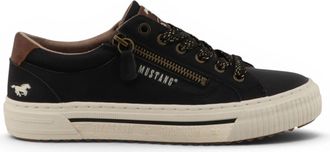 Mustang Jeans Mustang Dames Zwarte Nep Leren Sneaker Sneaker Casual Schoenen - M0112011