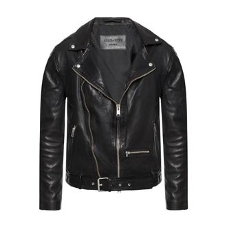 AllSaints Wick Bikerjack - Heren - Leren en Su&egrave;de Jassen - Zwart - XS - Leer - Jassen