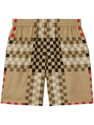 Burberry Shorts Pixel Check - Toni neutri