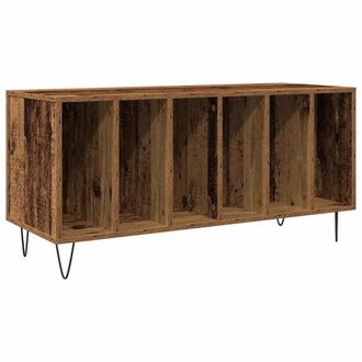 Berkfield Home Record Cabinet Old Wood 100x38x48 cm Engineered Wood in Brown | Size: 100 x 38 x 48 cm