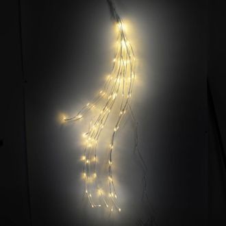 Vacchetti Vacchetti - Rama De Luz 144 Led Blanco C&aacute;lido Cm40xh120x2 Al.fijo Cable Blanco Para Exterior