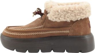 Hey Dude Austin Edge Lounge Enkellaarsjes - Dames - Enkellaarsjes - Bruin - 41 EU - Leer - Schoenen