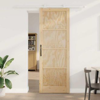 vidaXL Juego De Puertas Correderas Orkdal Natural Y Blanco 83 X 232 Cm Vidaxl