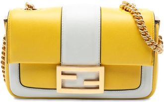 Fendi Pre-owned Cross Body Bags, female, Yellow, Size: ONE SIZE Pre-owned Chain Shoulder Bag