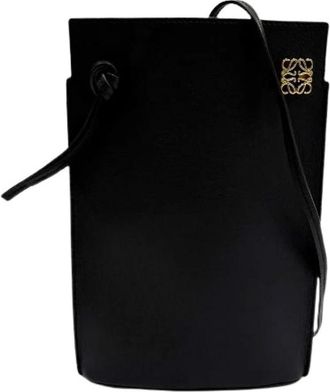 Loewe Pre-owned Dice Pocket Classic Calf Shoulder Bag - Dames - Vintage Schoudertas - Zwart - ONE Size - Leer - Vintage