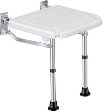 OEM Banco De Ducha Plegable De Pared, Taburete De Ba&ntilde;o Con Dise&ntilde;o Atornillable, Orificios De Drenaje Y Patas Antideslizantes