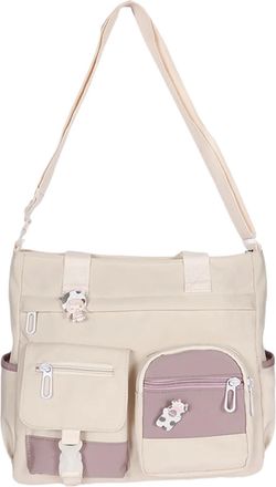 Generic Teacher Work Bag Multi Purpose Shoulder Bag Large Capacity Messenger Bags Student Girl Canvas Korean Fashion Casual School Bags