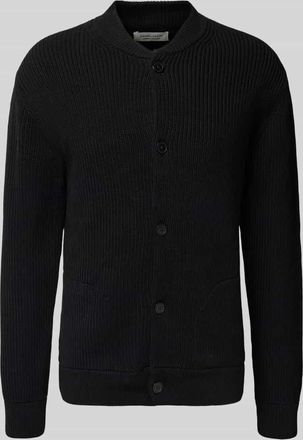 Casual Friday Casual Friday Cardigan mit Stehkragen und Knopfleiste Modell RODHE in Black, Größe XXL