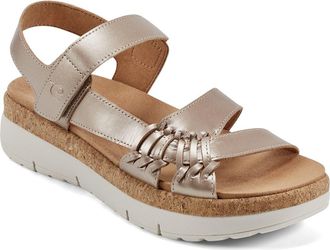 Easy Spirit Ilena Platform Wedge Sandal in Gold at Nordstrom Rack, Size 5.5