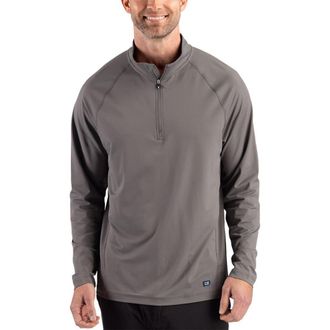 Cutter & Buck Prospect Epic Confidence Featherlight Performance Quarter Zip Pullover in Elemental Grey at Nordstrom, Size 4Xlt