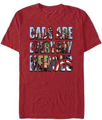 MARVEL Mens Marvel Dads Are Everyday Heroes T Shirt in Cardinal at Nordstrom, Size Xxx-Large