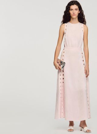 Sandro Flower jacquard maxi dress