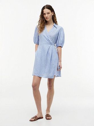 Tommy Hilfiger Pure Linen Relaxed Mini Wrap Dress