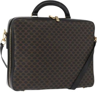 Celine Pre-owned Handbags, female, Black, Size: ONE SIZE Pre-owned Vintage Macadam Canvas Hand Bag