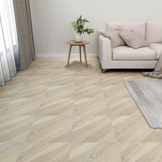 vidaXL Vidaxl Tavole Per Pavimenti Beige 5,11 M&sup2; 55 Pz Pvc