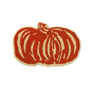 Tag Pumpkin Shaped Coir Door Mat for Thanksgiving Decor in Orange at Nordstrom, Size Medium