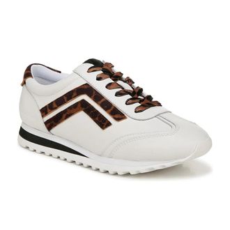 Franco Sarto Retro J2128L1-200 Sneaker WomenWhite Animal Print Shoes ZOGG3200