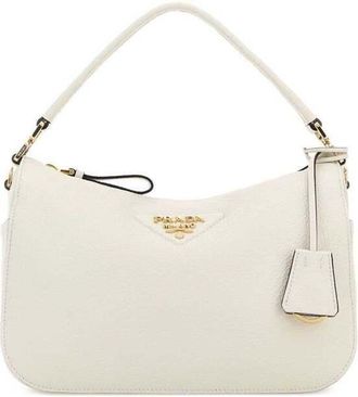 Prada Leather Shoulder Bag White