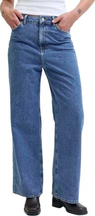 Jack & Jones Dames/Dames Jeans met wijde pijpen (Medium Blauw)