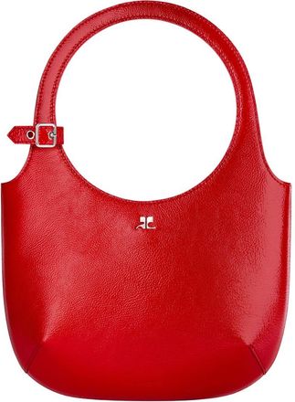 Courr&egrave;ges Red Top Grain Bovine Leather Bag