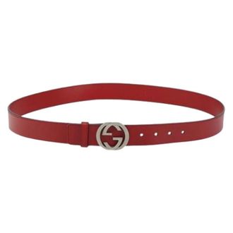 Gucci Pre-owned Belts, female, Red, Size: ONE SIZE Pre-owned Vintage Leather Belt