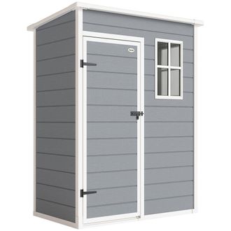 OUTSUNNY Caseta de jard&iacute;n 151x92x193 cm gris